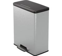 Curver Poubelle Deco Bin Slim 254610 65 L argent, noir 480 x 615 x 280 mm 1 pièce