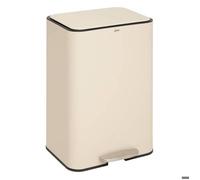 Poubelle rectangulaire à pédale Delta 50L argile