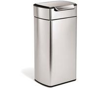 Poubelle rectangulaire à touch-bar 30l inox Simplehuman cw2015 inox brossé G