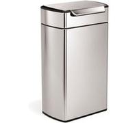 Poubelle rectangulaire à touch-bar 40l inox Simplehuman cw2014 inox brossé G