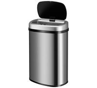 Poubelle rectangulaire avec capteur Argent 50 L