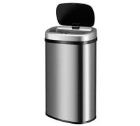 Poubelle rectangulaire avec capteur Argent 60 L