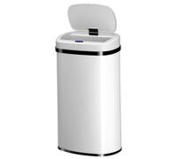 Poubelle rectangulaire avec capteur Blanc 60 L