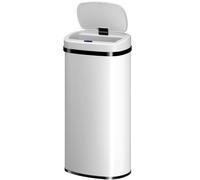Poubelle rectangulaire avec capteur Blanc 70 L