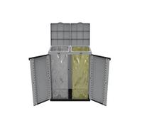 Poubelle recyclage Noir/Gris (68 x 39 x 88,7 cm)