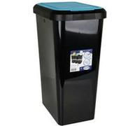 Poubelle de tri verre papier plastique 45 litres - Bleu