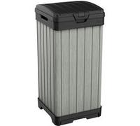 KETER ROCKFORD 125L Poubelle en résine, 41 x 41 x 87,4 cm, gris 17205944