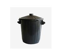 Poubelle ronde 50 L + couvercle à clip noir