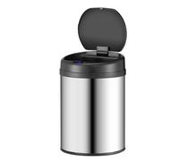 Poubelle ronde avec capteur Argent 30 L