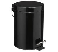 Poubelle ronde métal 3L ""Colorama"" noir - 5 five simply smart