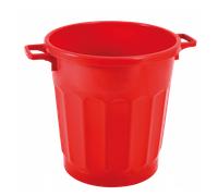 Poubelle ronde tri sélectif 50 L - rouge