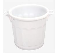 Poubelle ronde tri sélectif 75 L blanc Gilac 1