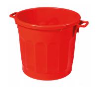 Poubelle ronde tri sélectif 75 L - rouge
