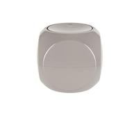 Spirella – Poubelle cosmétique – 1 L, couvercle pivotant pour salle de bains – Taupe