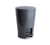 TATAY Poubelle Salle Bain à Pédale Diabolo 5L | Seau Intérieur avec Poignée | Design Pratique et Facile à Nettoyer | Plastique Résistant de Haute Qualité | 19 x 21 x 28,2 cm - Gris