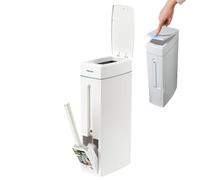 Poubelle Salle De Bains - Structure De Forme Mince Minimaliste, Unité D'Accessoires Moderne, Facilité D'ouverture De L'anneau De Tirette, Gestion Des Déchets La Propreté De L'intérieur | App