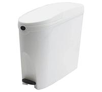 Poubelle sanitaire Slimline de 20 l pour toilettes et toilettes - 20 litres - Blanc