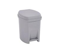 EDA Plastiques Poubelle de salle de bain à pédale – 6 L – gris