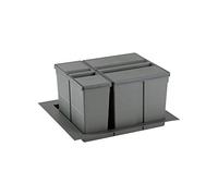 Poubelle sélective pour caisson de 600mm - Nombre de seaux : 2 - Contenance : 37 L - Pour caisson de largeur : 600 mm - Décor : Anthracite - Hauteur : 277 mm - Largeur mini : 429 mm - Largeur maxi : 5