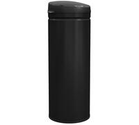 Poubelle Sensorielle 50L- Ouverture Sans Contact Automatique- Fermeture Douce Silencieuse- Acier Inoxydable- Noir 30.5x30.5x85cm
