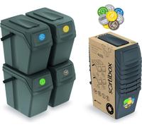 Poubelle set de 4 SORTIBOX - gris pierre