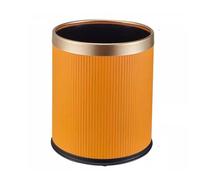 Poubelle simple pour la maison, le salon, la cuisine, légère et luxueuse sans housse, bureau, chambre d'hôtel, salle de bain (orange, taille S)