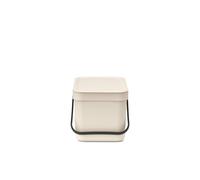 Poubelle Sort & Go Brabantia 6L (Beige clair) - Système de tri des déchets avec poignée de transport, couvercle amovible et à ouverture permanente - Poubelle cuisine à nettoyage facile sans rebords