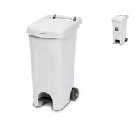 Poubelle Stefanplast avec Roues Urban Eco 80lt Blanche