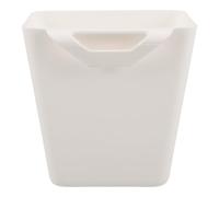 Poubelle Suspendue Blanche en Plastique pour Chariot Beauté, Workspace | Organisateur Multifonction, Nettoyage Facile, Tri des Déchets, Usage Solide, pour Outils Beauté et Soins Peau