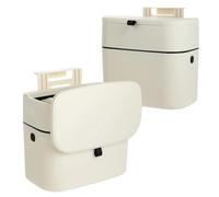 Poubelle Suspendue Cuisine avec Couvercle, 7 L poubelle suspendue cuisine Poubelle Murale pour Cuisine,Salle de Bain,Chambre,Camping Car pour Camping - Blanche