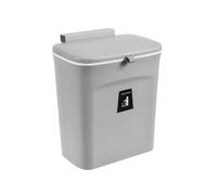 Poubelle Suspendue de Cuisine, déchets de comptoir muraux, Poubelle avec Couvercle for Placard de Salle de Bain Poubelle Cuisine(Gray,7 L)
