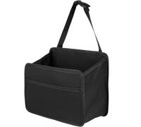 Poubelle Suspendue pour Voiture Pliable Multifonction en Tissu Oxford Noir | Organisation Compacte, Nettoyage Facile, pour Siège Arrière et Déplacements Partagés, Boucles Pratiques