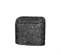 Poubelle suspendue spécifique à la voiture avec texture diamant décorative pour un montage sans encombrement sur le tableau de bord ou le dossier de siège (noir)