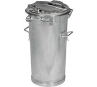 Poubelle système 50 l galvanisée avec anse de fermeture