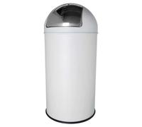 Poubelle the dome avec clapet "push" 50 litres - Blanc