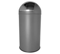 Poubelle the dome avec clapet "push" 50 litres - Gris