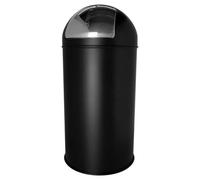 Poubelle the dome avec clapet "push" 50 litres - Noir
