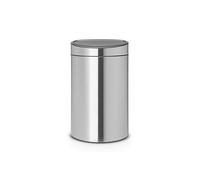 Poubelle Touch Bin - BRABANTIA - 40L - Acier mat - Seau intérieur plastique - Adulte