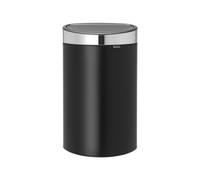 Brabantia 114847 Touch Bin Poubelle avec Seau intérieur Acier Inoxydable Noir Mat 43,5 x 30,2 x 72,7 cm