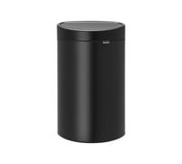 Brabantia 114946 Touch Bin Poubelle unie Acier Inoxydable/Plastique Noir Mat 30,2 x 43,5 x 76,5 cm 40 L