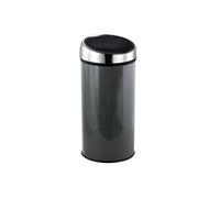 Poubelle Touch Inox 30L Gris Anthracite MSV