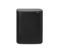 Poubelle Bo Touch Bin BRABANTIA - Avec 2 seaux intérieurs - 2 x 30 L - Noir mat