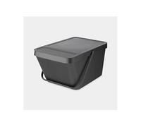 poubelle tri sort & go grey 22x28x45 em 277726