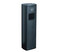 Poubelle Verticale en Acier Inoxydable - Colonne De Récupération des Mégots De Cigarettes - Cendrier pour Zone Fumeur Commerciale - Baril Intérieur Amovible (Couleur : Matte Black, Taille : 23.8x19.