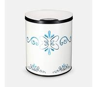 Poubelleligente Rrubbish Bin, Poubelle Électrpour La Maison, Poubelle Créative Etinte À La Main, Poubelle En Métal de 8,7 Litres Avec Couvercle Pour Salon, Chambre, Bureau, Cuisine/Bleu/A