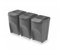 Poubelles 3x35L ségrégation des déchets Sortibox Plastique
