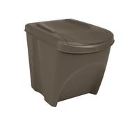 Vidaxl Poubelles Ã Ordures Empilables 3 Pcs Gris 75 L Polypropylène