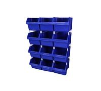 Poubelles de Rangement avec Choix Rapide Entrepôt Garage 12 Boites robustes