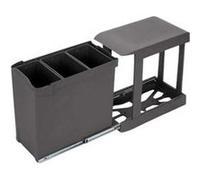 Poubelles de recyclage fixation inférieure et extraction automatique (3 bacs de 10 litres) Gris anthracite G