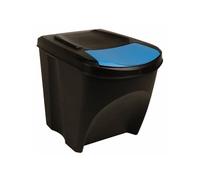 Poubelles empilables 3 pcs Anthracite 75 L